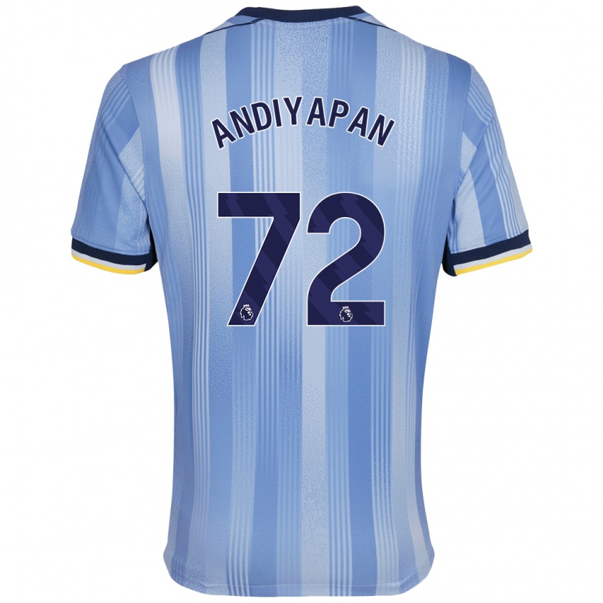 Niño Camiseta William Andiyapan #72 Azul Claro 2ª Equipación 2024/25 La Camisa México