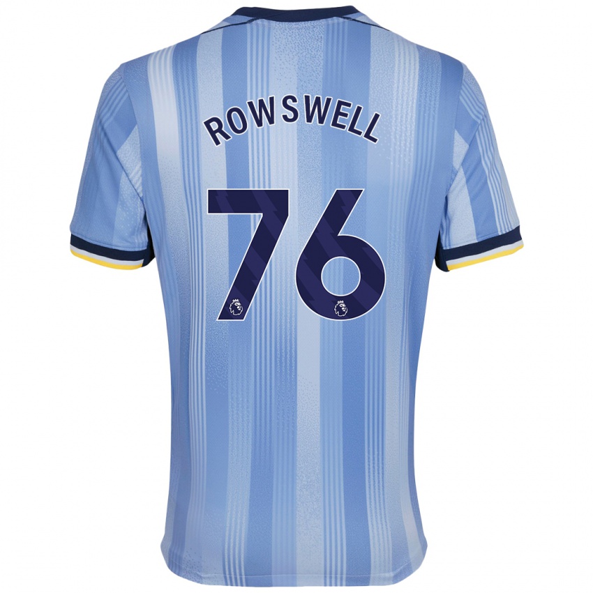 Niño Camiseta James Rowswell #76 Azul Claro 2ª Equipación 2024/25 La Camisa México