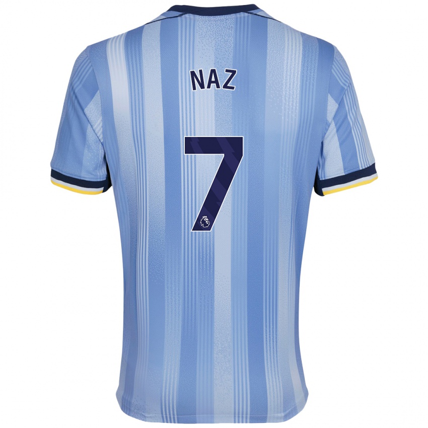 Niño Camiseta Jessica Naz #7 Azul Claro 2ª Equipación 2024/25 La Camisa México