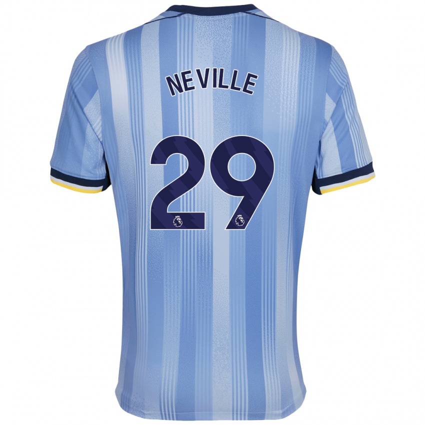 Niño Camiseta Ashleigh Neville #29 Azul Claro 2ª Equipación 2024/25 La Camisa México