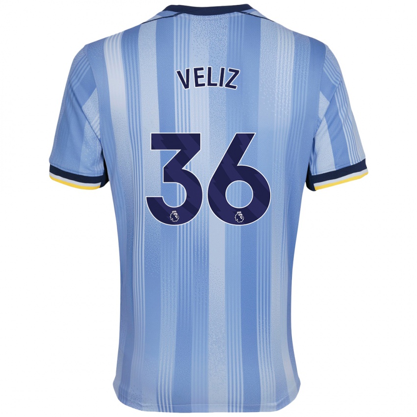 Niño Camiseta Alejo Véliz #36 Azul Claro 2ª Equipación 2024/25 La Camisa México