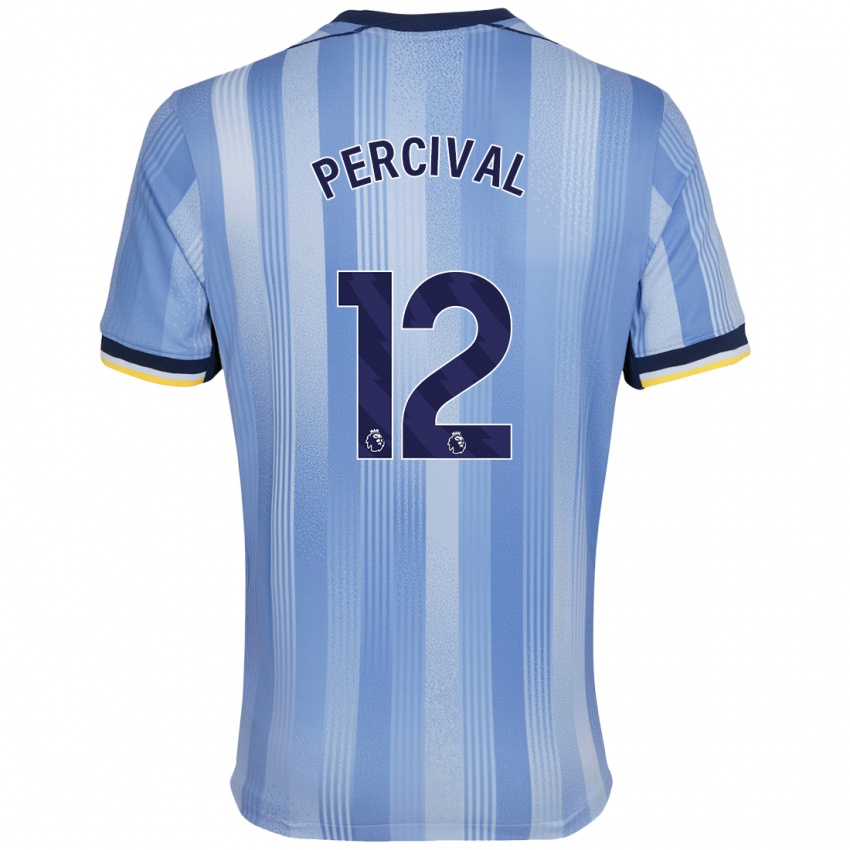 Niño Camiseta Ria Percival #12 Azul Claro 2ª Equipación 2024/25 La Camisa México