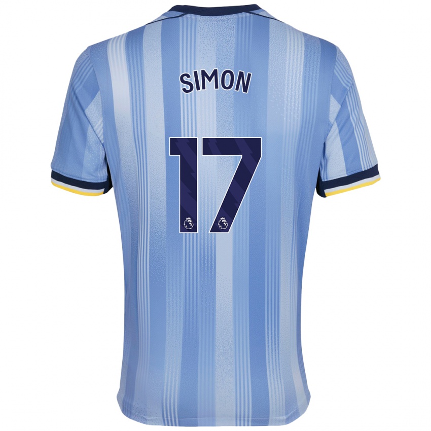 Niño Camiseta Kyah Simon #17 Azul Claro 2ª Equipación 2024/25 La Camisa México