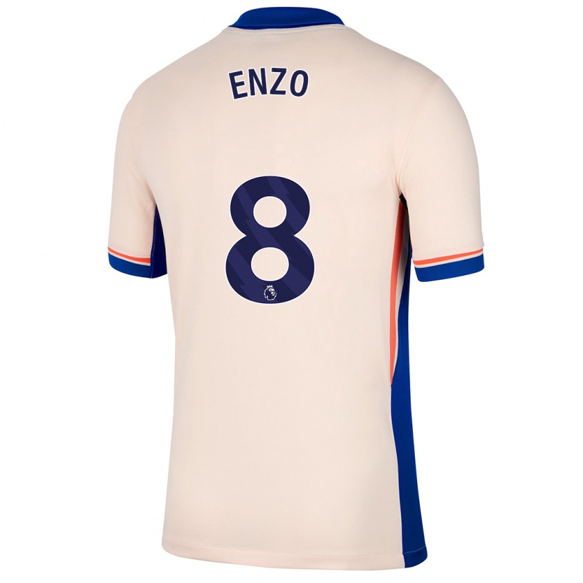 Niño Camiseta Enzo Fernández #8 Beige Claro 2ª Equipación 2024/25 La Camisa México