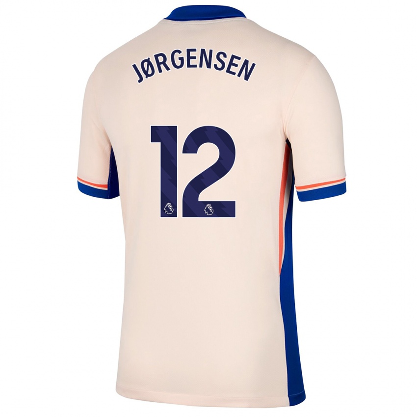 Niño Camiseta Filip Jørgensen #12 Beige Claro 2ª Equipación 2024/25 La Camisa México