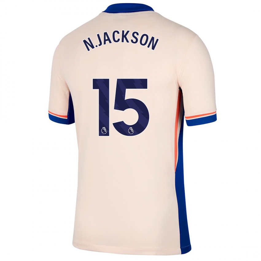 Niño Camiseta Nicolas Jackson #15 Beige Claro 2ª Equipación 2024/25 La Camisa México