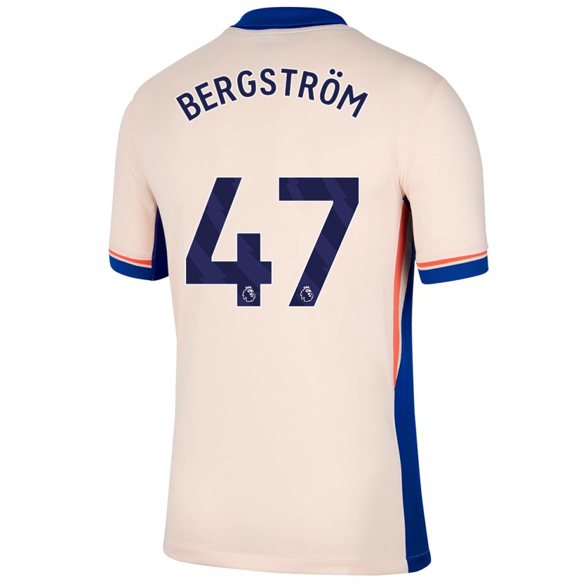 Niño Camiseta Lucas Bergström #47 Beige Claro 2ª Equipación 2024/25 La Camisa México