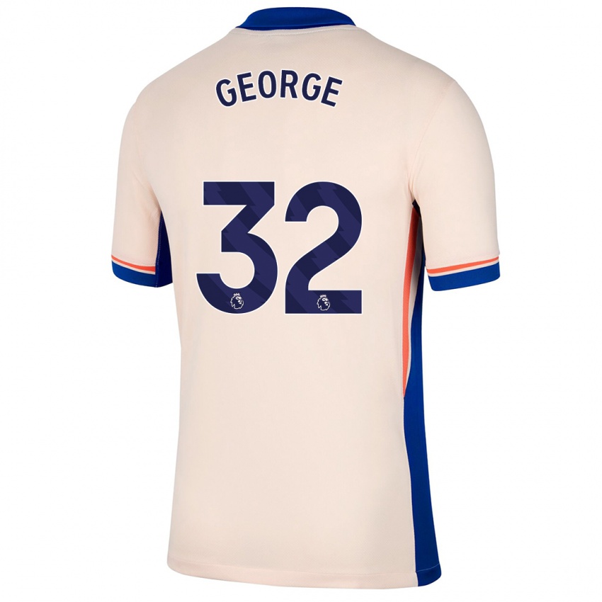 Niño Camiseta Tyrique George #32 Beige Claro 2ª Equipación 2024/25 La Camisa México