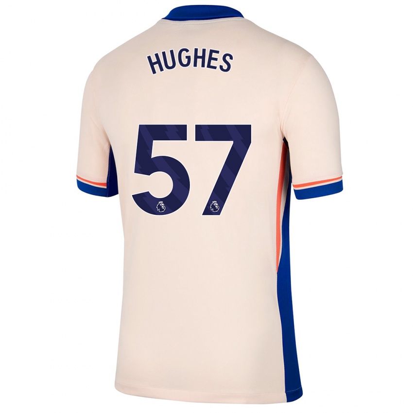 Niño Camiseta Brodi Hughes #57 Beige Claro 2ª Equipación 2024/25 La Camisa México