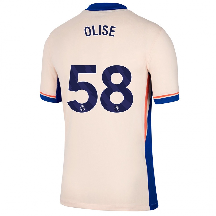 Niño Camiseta Richard Olise #58 Beige Claro 2ª Equipación 2024/25 La Camisa México