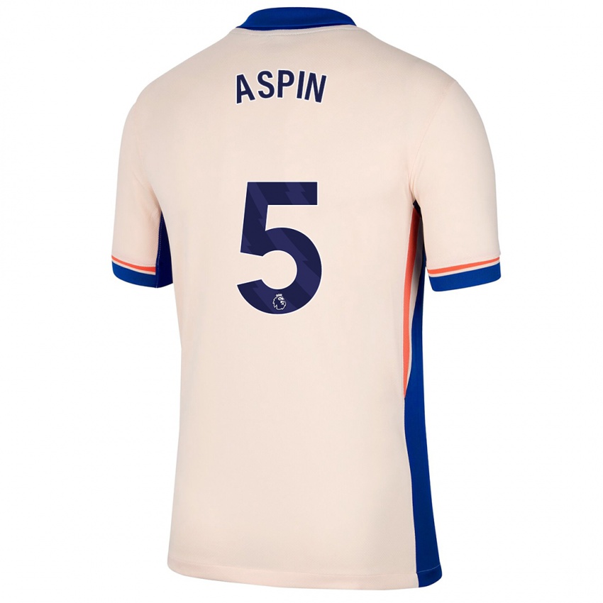 Niño Camiseta Brooke Aspin #5 Beige Claro 2ª Equipación 2024/25 La Camisa México