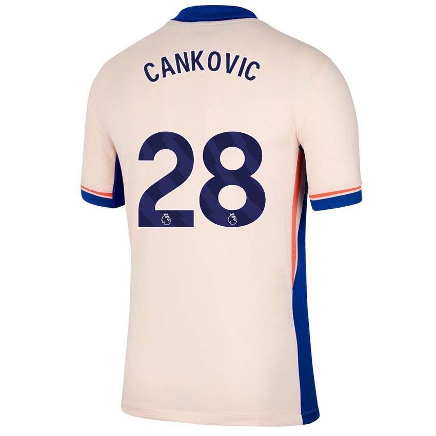 Niño Camiseta Jelena Čanković #28 Beige Claro 2ª Equipación 2024/25 La Camisa México