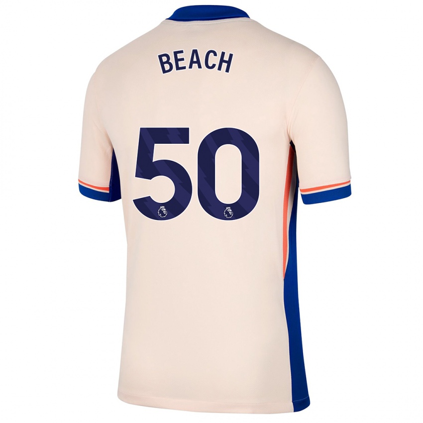 Niño Camiseta Eddie Beach #50 Beige Claro 2ª Equipación 2024/25 La Camisa México