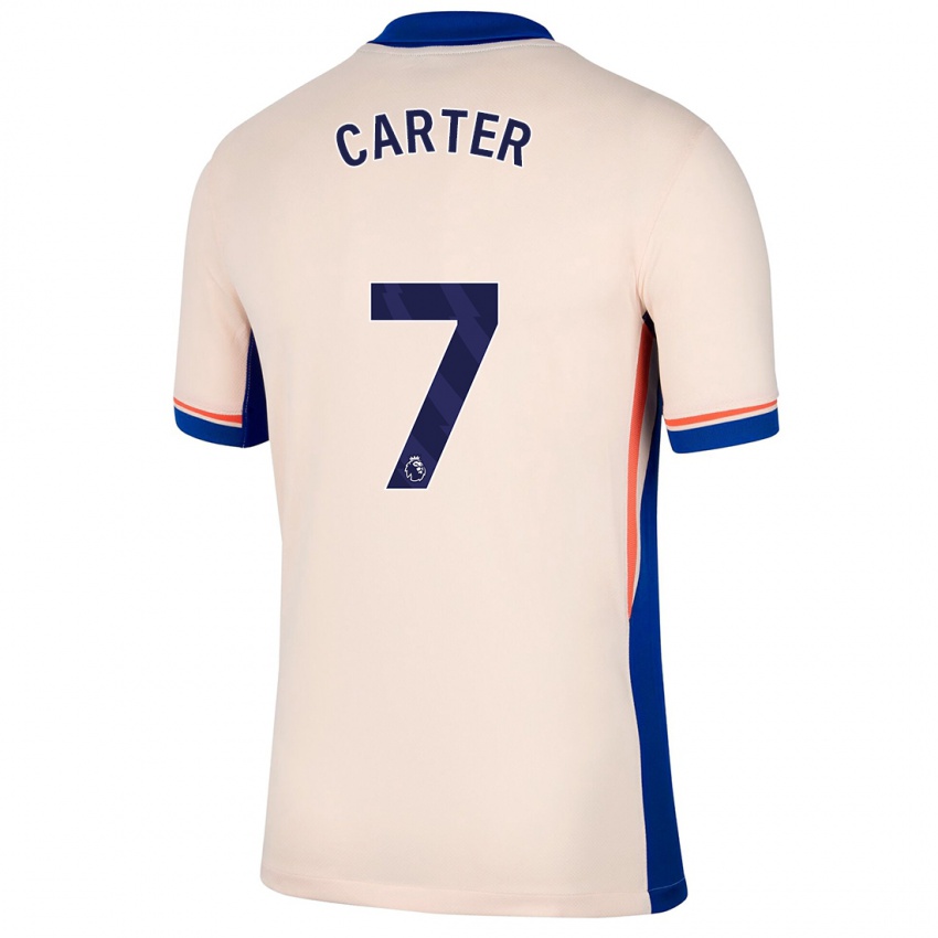 Niño Camiseta Jessica Carter #7 Beige Claro 2ª Equipación 2024/25 La Camisa México