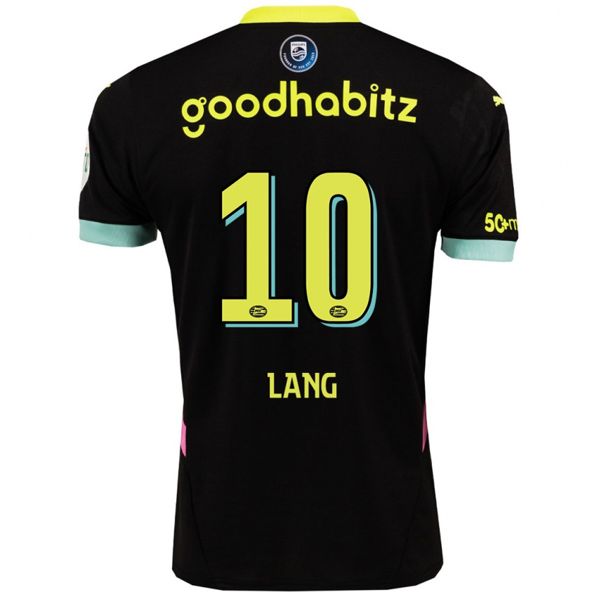 Niño Camiseta Noa Lang #10 Negro Amarillo 2ª Equipación 2024/25 La Camisa México