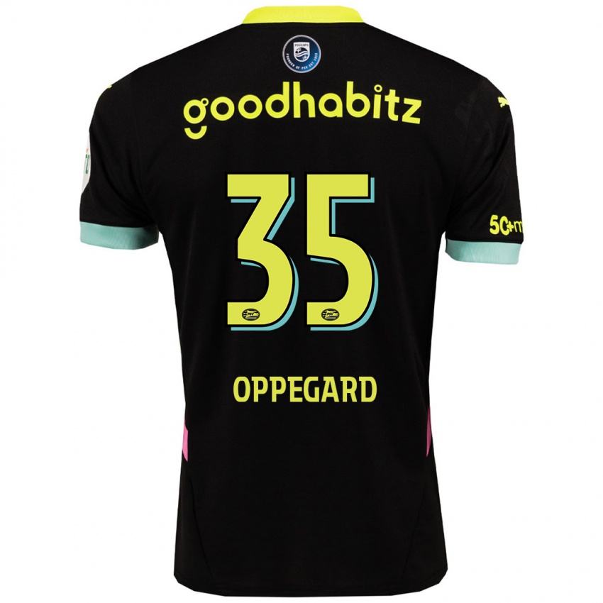 Niño Camiseta Fredrik Oppegard #35 Negro Amarillo 2ª Equipación 2024/25 La Camisa México