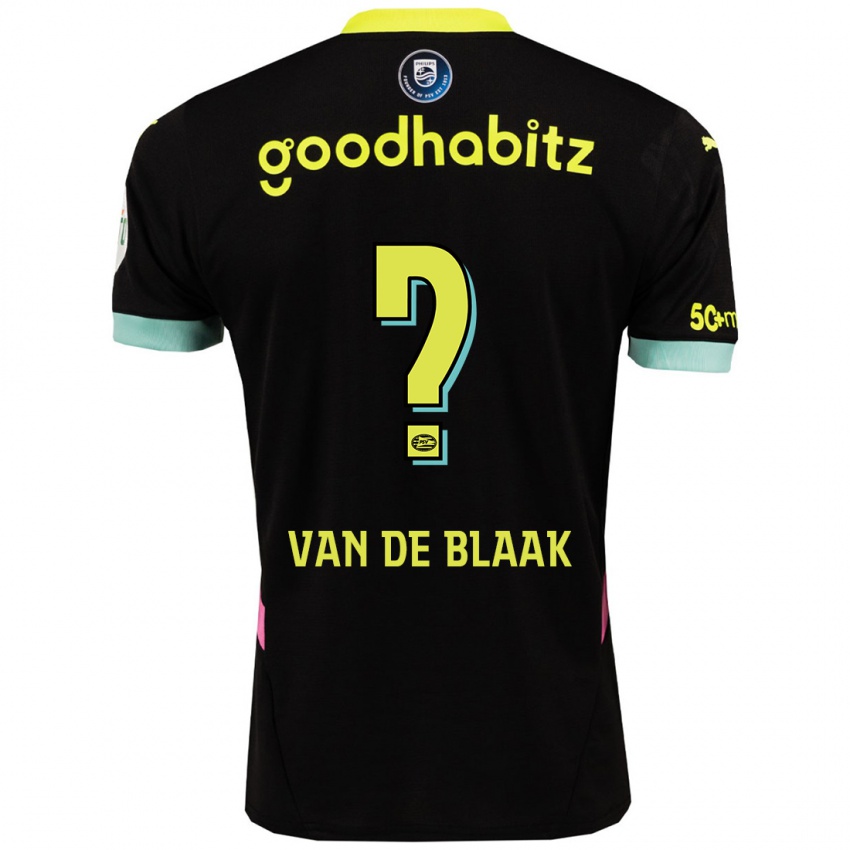 Niño Camiseta Emmanuel Van De Blaak #0 Negro Amarillo 2ª Equipación 2024/25 La Camisa México