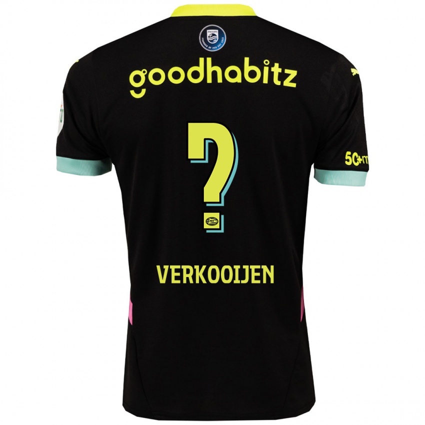 Niño Camiseta Nicolas Verkooijen #0 Negro Amarillo 2ª Equipación 2024/25 La Camisa México