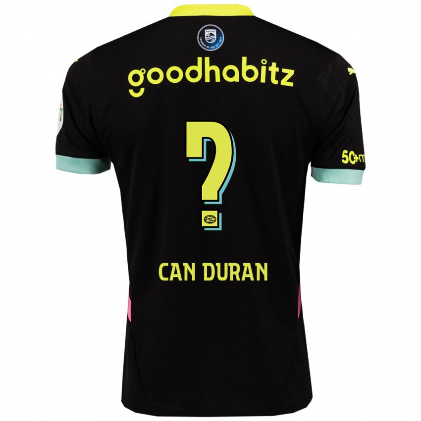 Niño Camiseta Emre Can Duran #0 Negro Amarillo 2ª Equipación 2024/25 La Camisa México