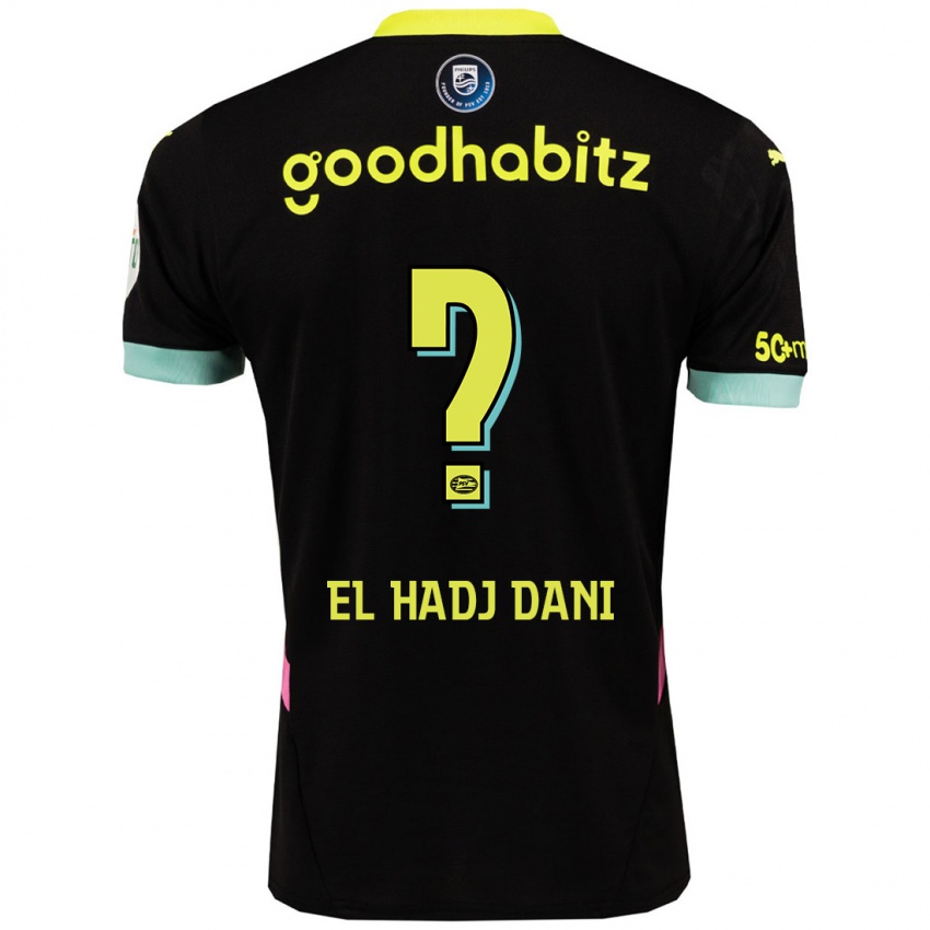 Niño Camiseta Soudais El Hadj Dani #0 Negro Amarillo 2ª Equipación 2024/25 La Camisa México