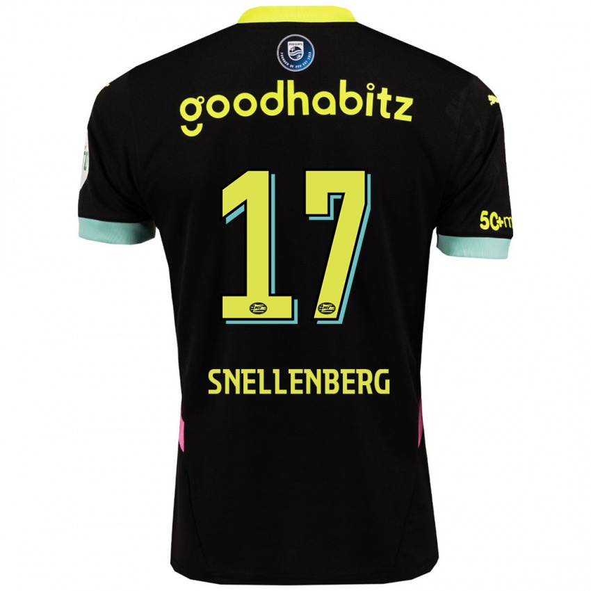 Niño Camiseta Maxime Snellenberg #17 Negro Amarillo 2ª Equipación 2024/25 La Camisa México