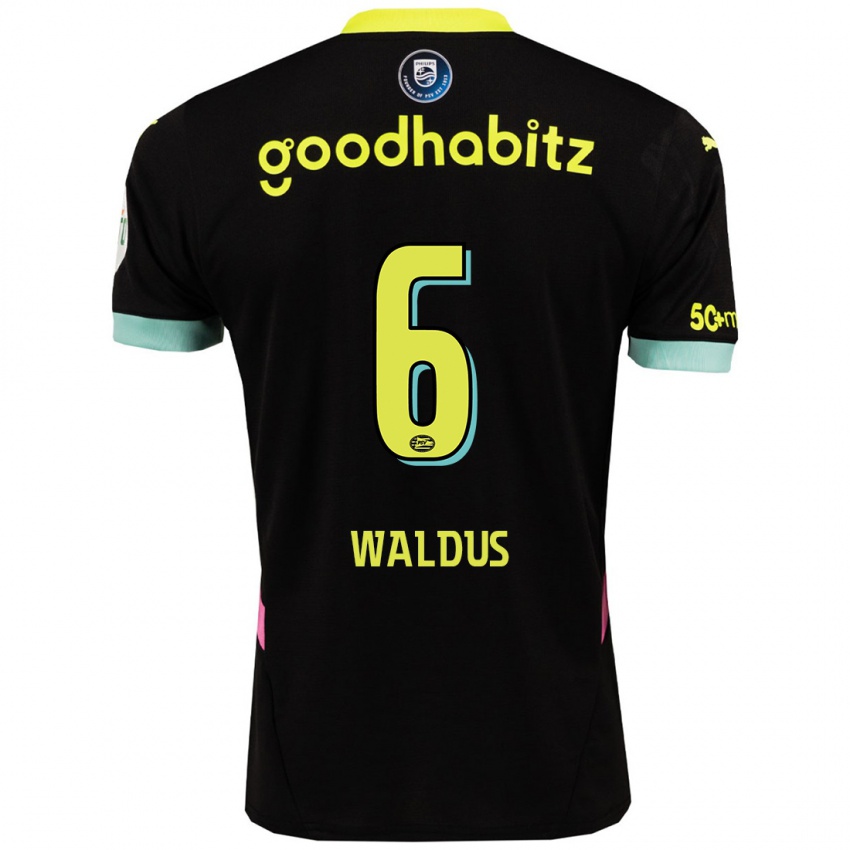 Niño Camiseta Maruschka Waldus #6 Negro Amarillo 2ª Equipación 2024/25 La Camisa México