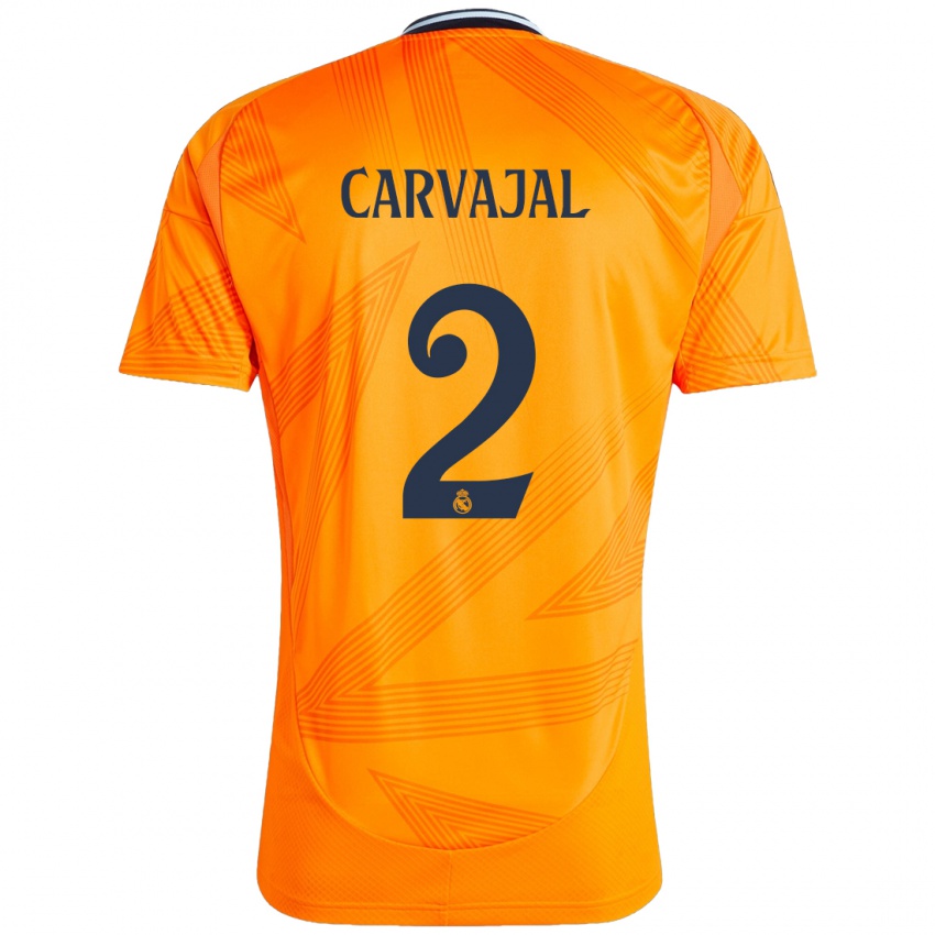 Niño Camiseta Daniel Carvajal #2 Naranja 2ª Equipación 2024/25 La Camisa México