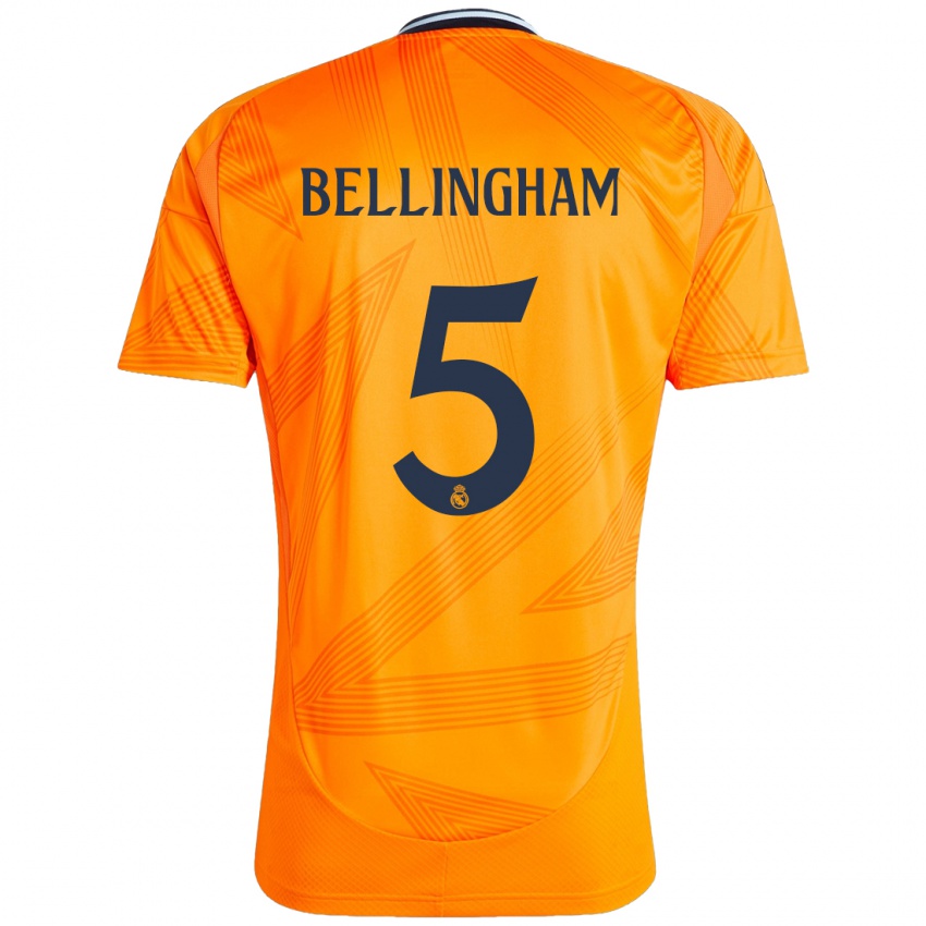 Niño Camiseta Jude Bellingham #5 Naranja 2ª Equipación 2024/25 La Camisa México