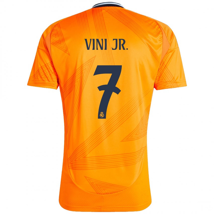 Niño Camiseta Vinicius Junior #7 Naranja 2ª Equipación 2024/25 La Camisa México