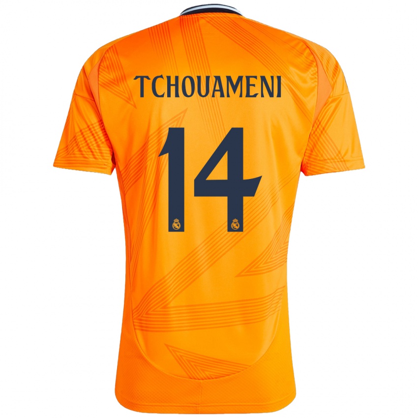 Niño Camiseta Aurelien Tchouameni #14 Naranja 2ª Equipación 2024/25 La Camisa México