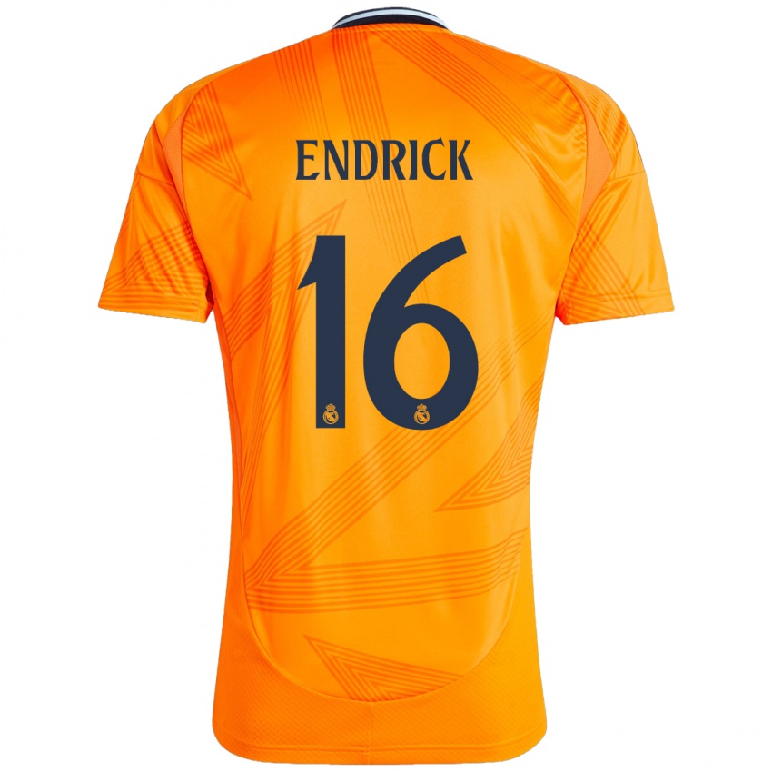 Niño Camiseta Endrick #16 Naranja 2ª Equipación 2024/25 La Camisa México