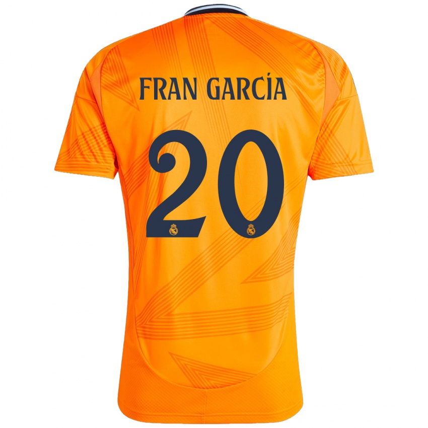 Niño Camiseta Fran García #20 Naranja 2ª Equipación 2024/25 La Camisa México