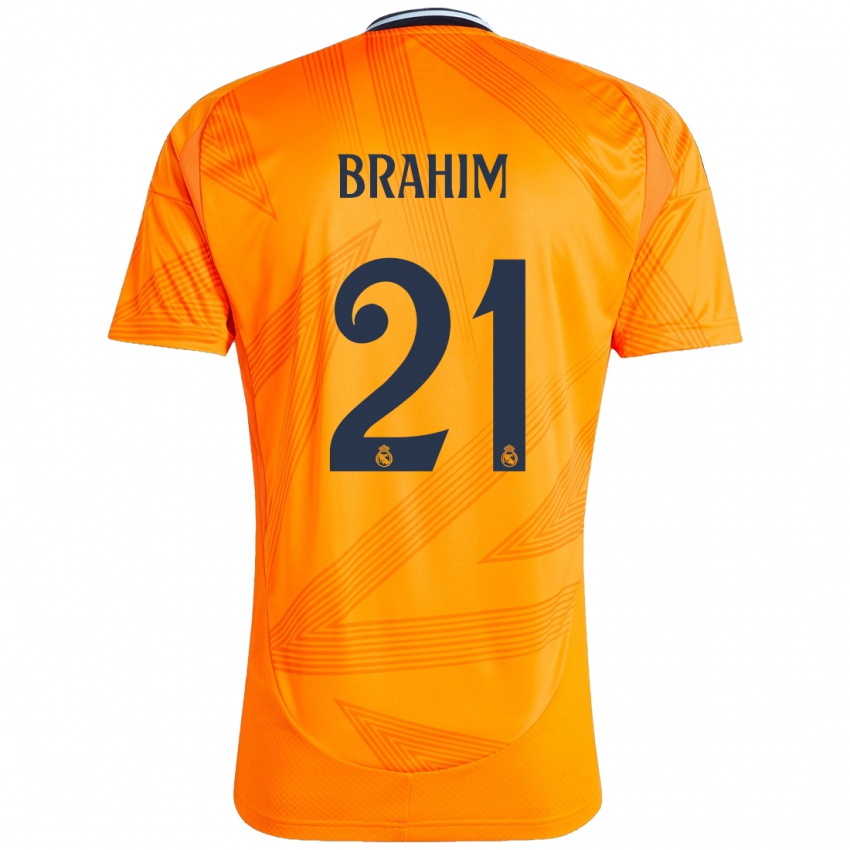 Niño Camiseta Brahim Diaz #21 Naranja 2ª Equipación 2024/25 La Camisa México