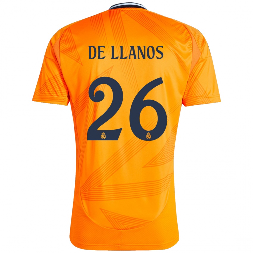 Niño Camiseta Hugo De Llanos #26 Naranja 2ª Equipación 2024/25 La Camisa México