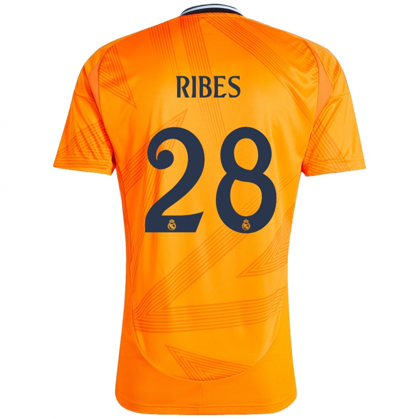 Niño Camiseta Kike Ribes #28 Naranja 2ª Equipación 2024/25 La Camisa México