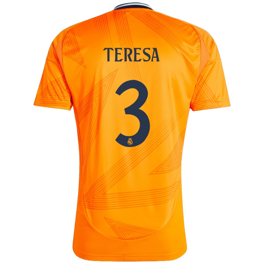 Niño Camiseta Teresa Abelleira #3 Naranja 2ª Equipación 2024/25 La Camisa México