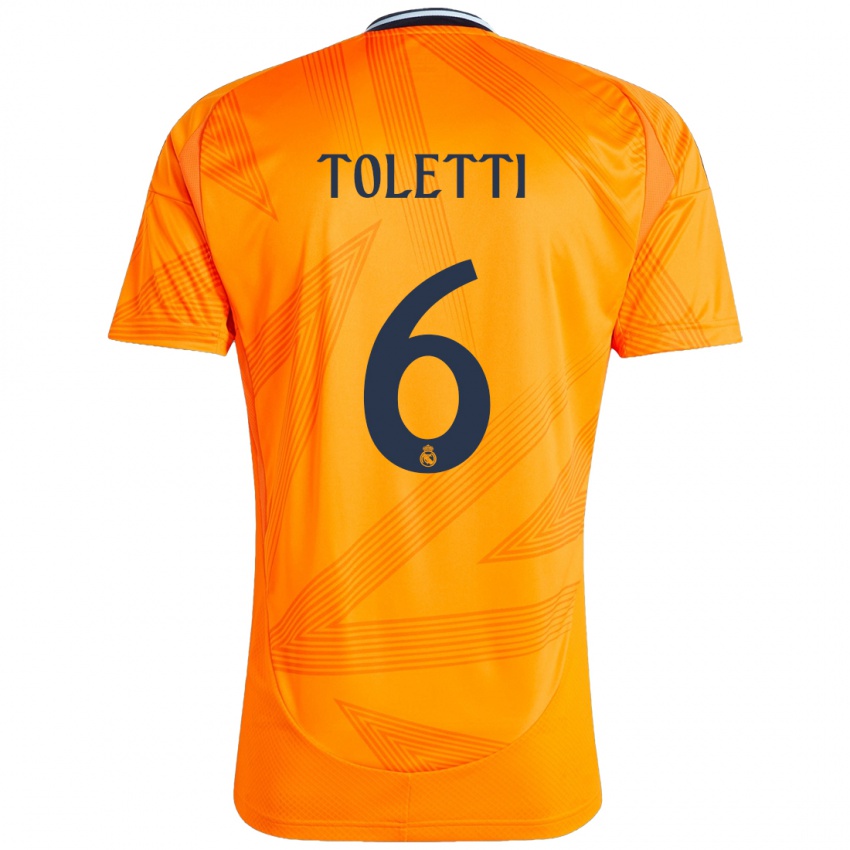 Niño Camiseta Sandie Toletti #6 Naranja 2ª Equipación 2024/25 La Camisa México