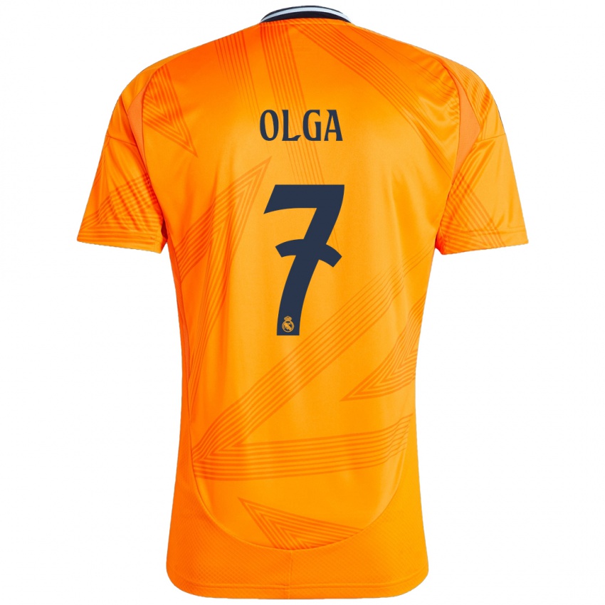 Niño Camiseta Olga Carmona #7 Naranja 2ª Equipación 2024/25 La Camisa México