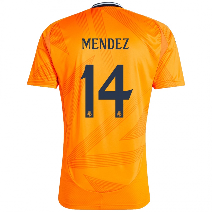 Niño Camiseta María Méndez #14 Naranja 2ª Equipación 2024/25 La Camisa México