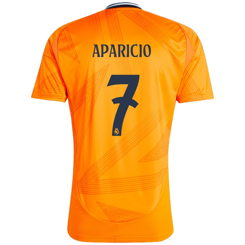 Niño Camiseta Esteban Aparicio #7 Naranja 2ª Equipación 2024/25 La Camisa México