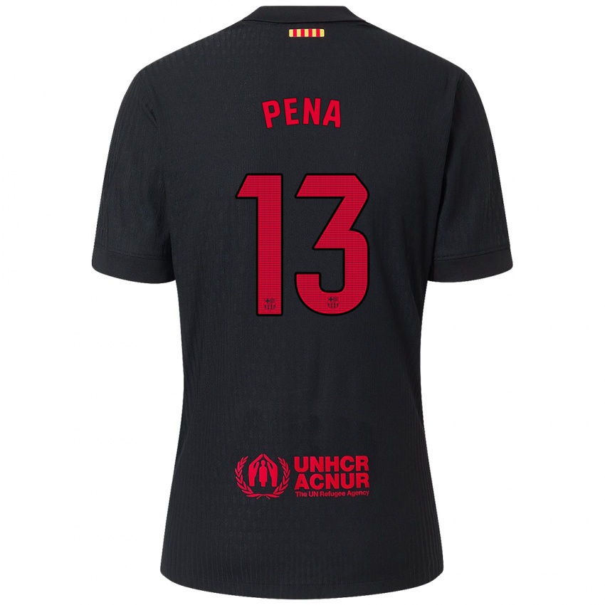 Niño Camiseta Inaki Pena #13 Negro Rojo 2ª Equipación 2024/25 La Camisa México