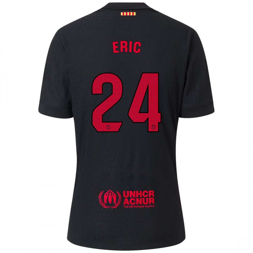 Niño Camiseta Eric Garcia #24 Negro Rojo 2ª Equipación 2024/25 La Camisa México