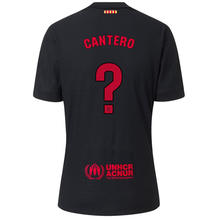 Niño Camiseta Rubén Cantero #0 Negro Rojo 2ª Equipación 2024/25 La Camisa México