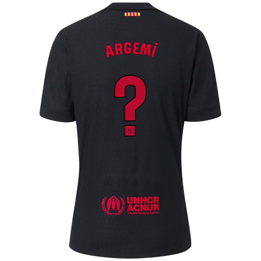 Niño Camiseta Adam Argemí #0 Negro Rojo 2ª Equipación 2024/25 La Camisa México