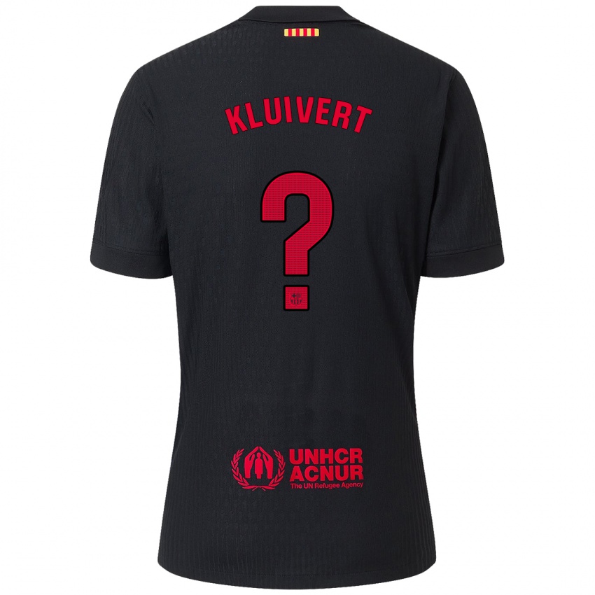 Niño Camiseta Shane Kluivert #0 Negro Rojo 2ª Equipación 2024/25 La Camisa México