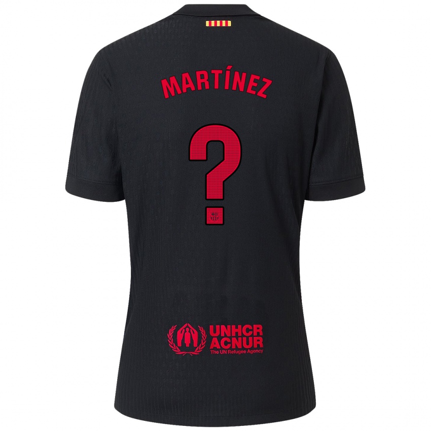 Niño Camiseta Ïu Martínez #0 Negro Rojo 2ª Equipación 2024/25 La Camisa México