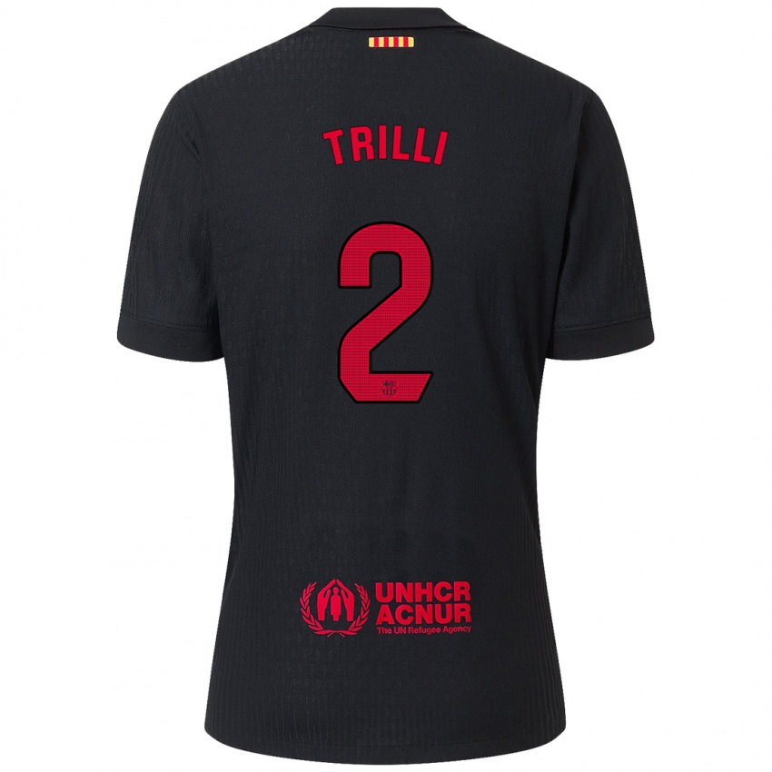 Niño Camiseta Trilli #2 Negro Rojo 2ª Equipación 2024/25 La Camisa México