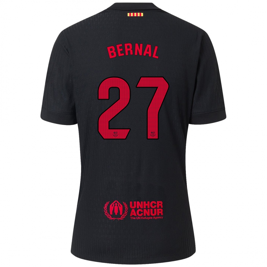 Niño Camiseta Marc Bernal #27 Negro Rojo 2ª Equipación 2024/25 La Camisa México