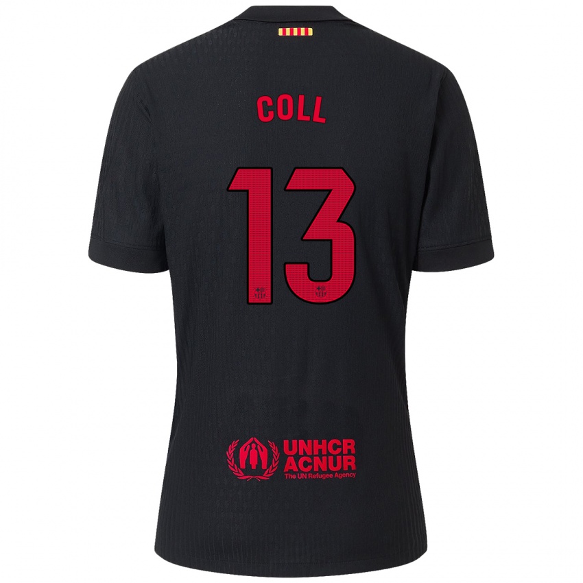 Niño Camiseta Cata Coll #13 Negro Rojo 2ª Equipación 2024/25 La Camisa México