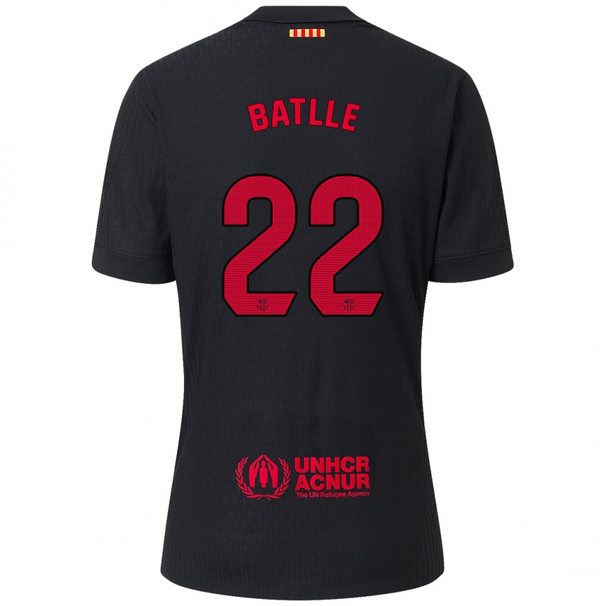 Niño Camiseta Ona Batlle #22 Negro Rojo 2ª Equipación 2024/25 La Camisa México